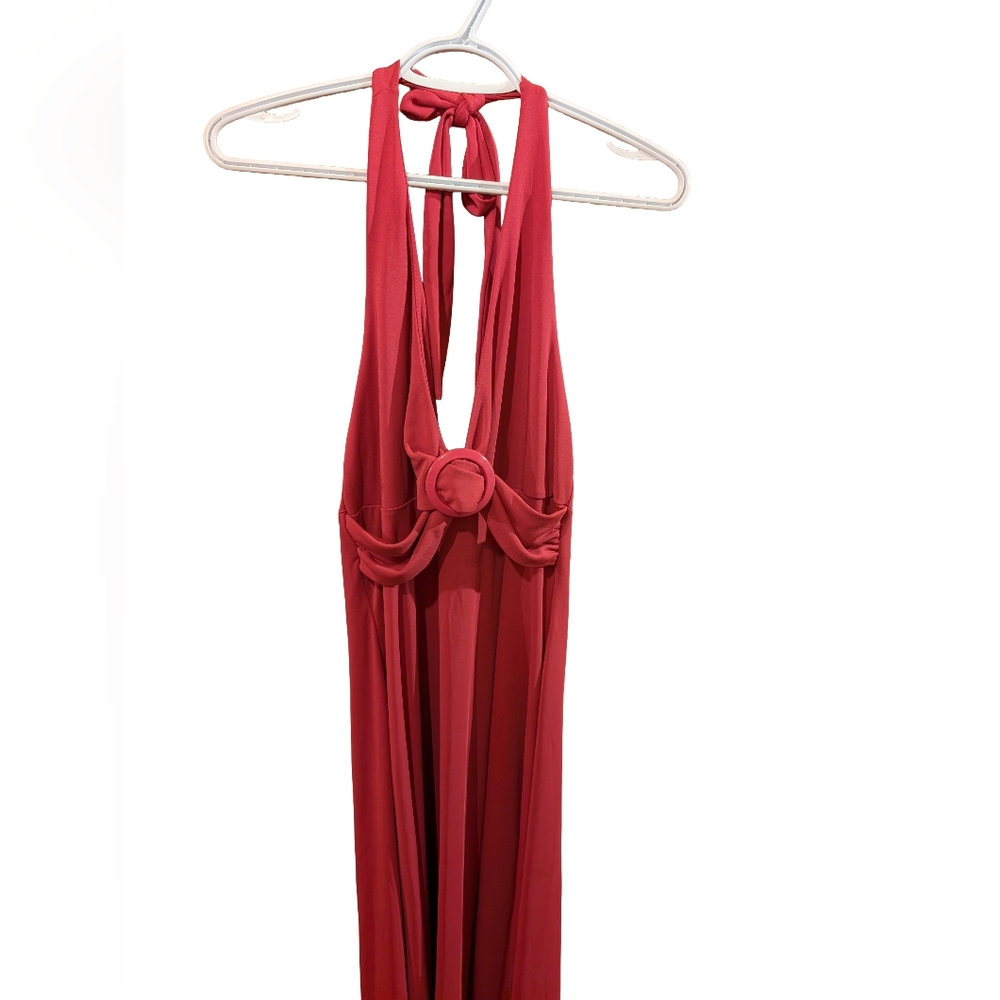 2/22$ Elegant Pink Halter Dress